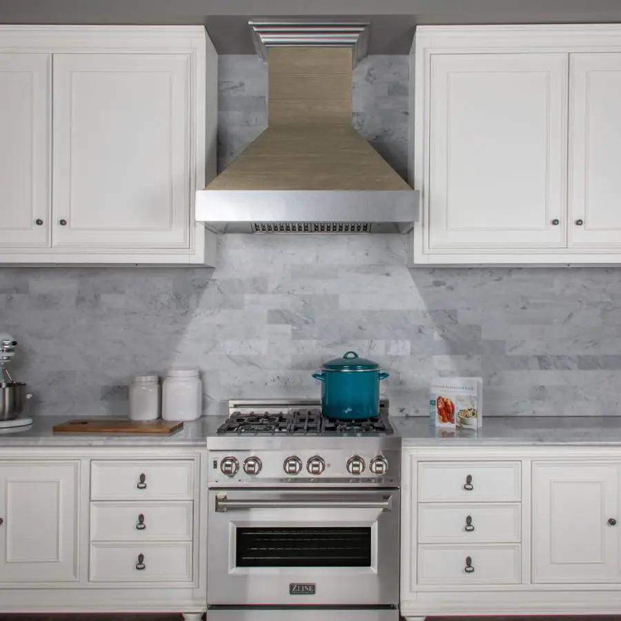 ZLINE 30" Wooden Wall Range Hood, CFM Motor 365YY-30 by Farmhouse Kitchen and Bath