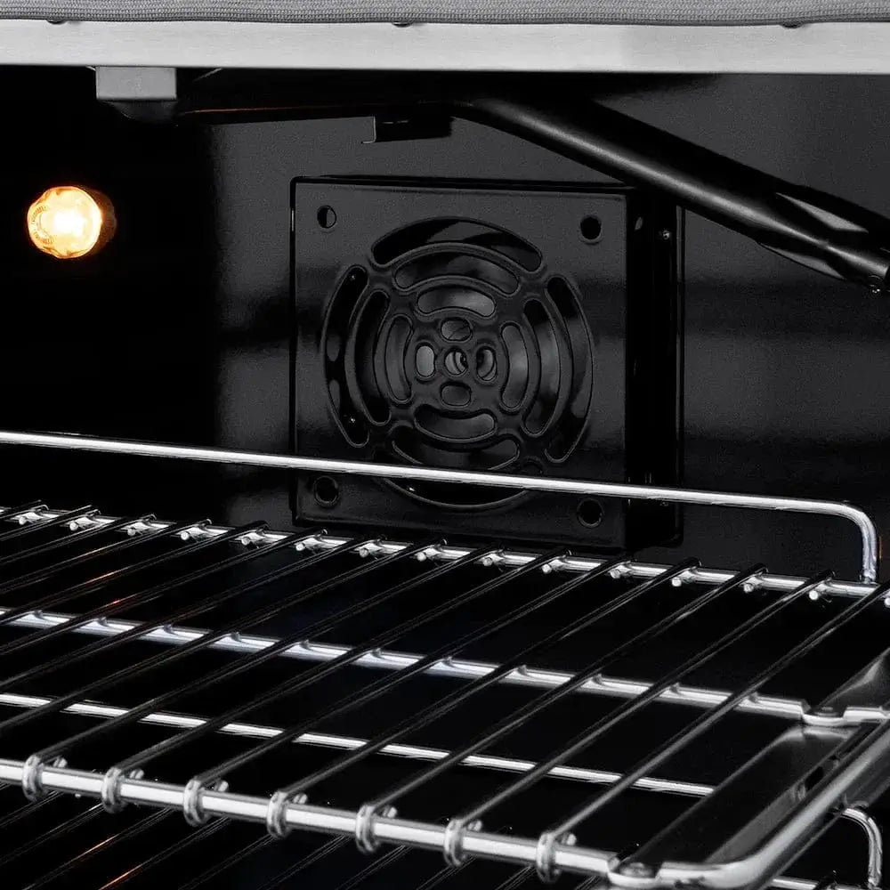 ZLINE 48"Gas Range, Convection Oven White, Matte Black, SGRZ-WM-48-MB by Farmhouse Kitchen and Bath