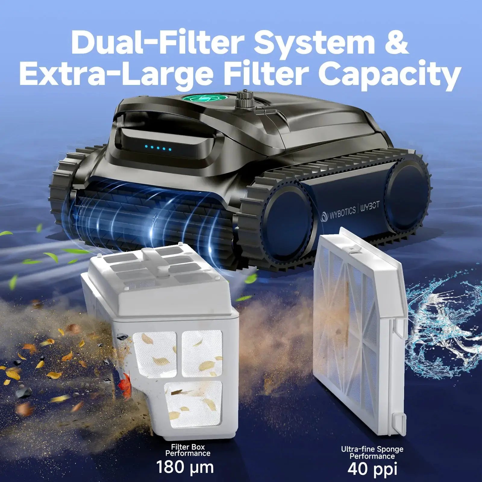 WYBOT M1 Cordless Robotic Pool Cleaner by WYBOT