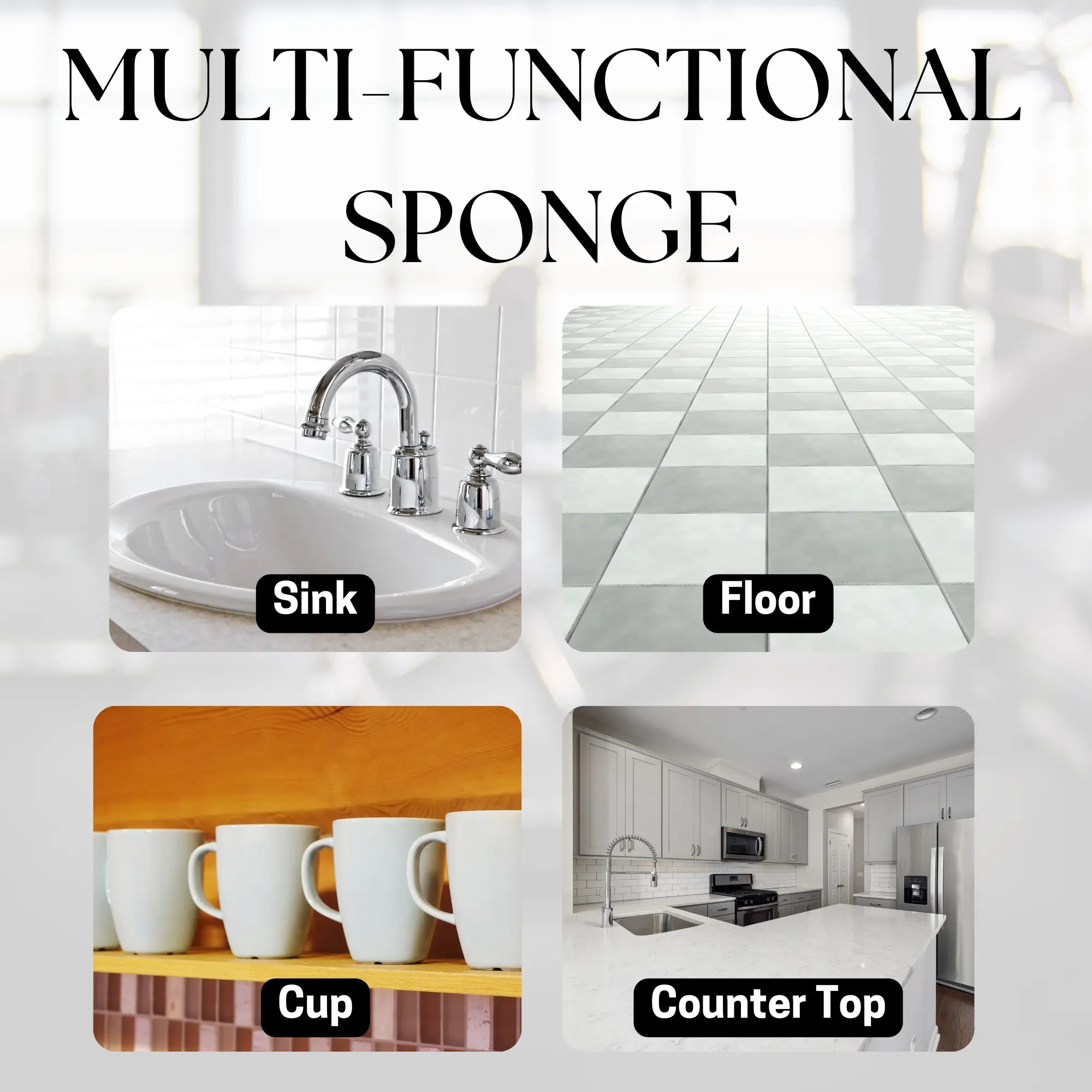 Beard Trimming Catcher Sponge Sink Cleaner Sponge Bathroom Sink Cleaner Highly-Absorbent Sink Sponge Beard Shaving Catcher Reusable Beard Hair Catcher Wet Duster Sponge Barber Supplies by Selzalot