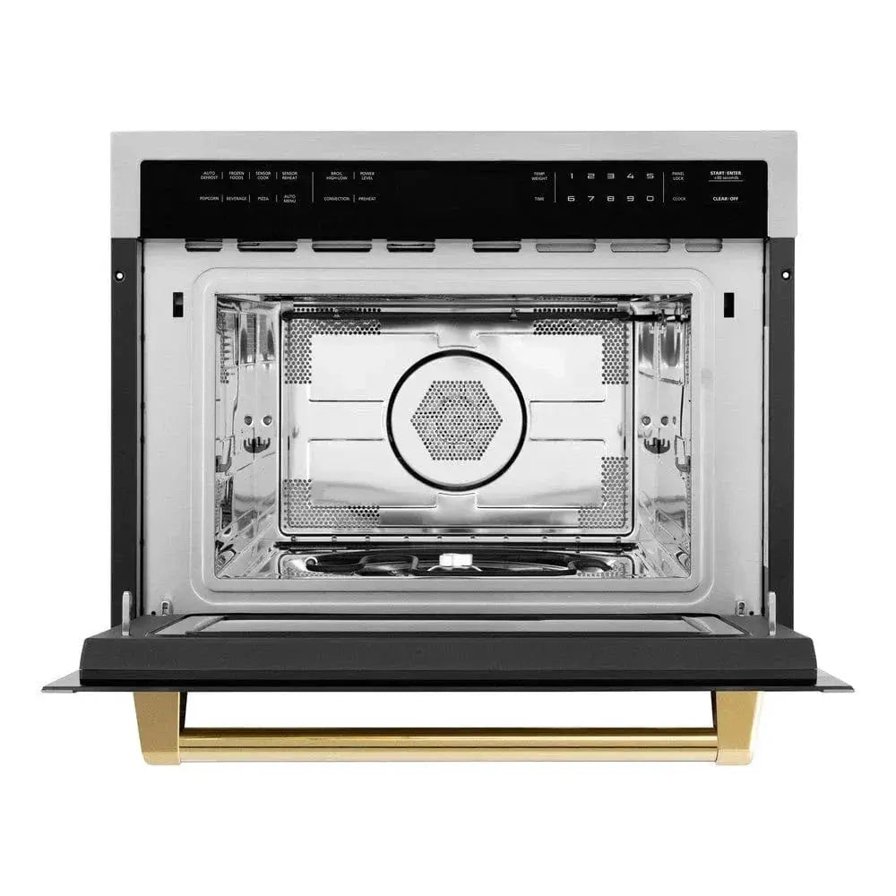 ZLINE 24" Convection Microwave, Stainless Steel, Gold MWOZ-24-G by Farmhouse Kitchen and Bath