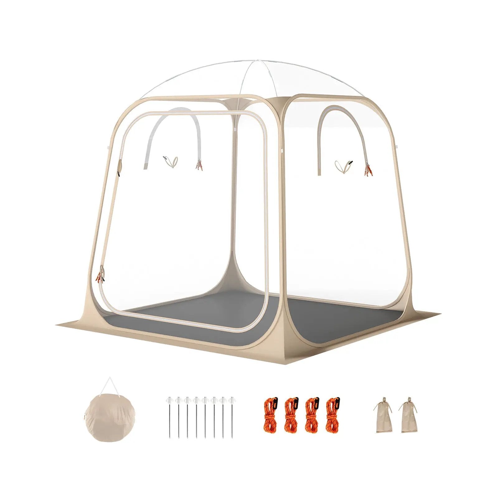 7 x 7 FT Pop Up Sports Tent Clear Bubble Tent All-Weather Waterproof Pod with Sealed Floor by DirectDeals