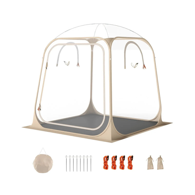 7 x 7 FT Pop Up Sports Tent Clear Bubble Tent All-Weather Waterproof Pod with Sealed Floor by DirectDeals