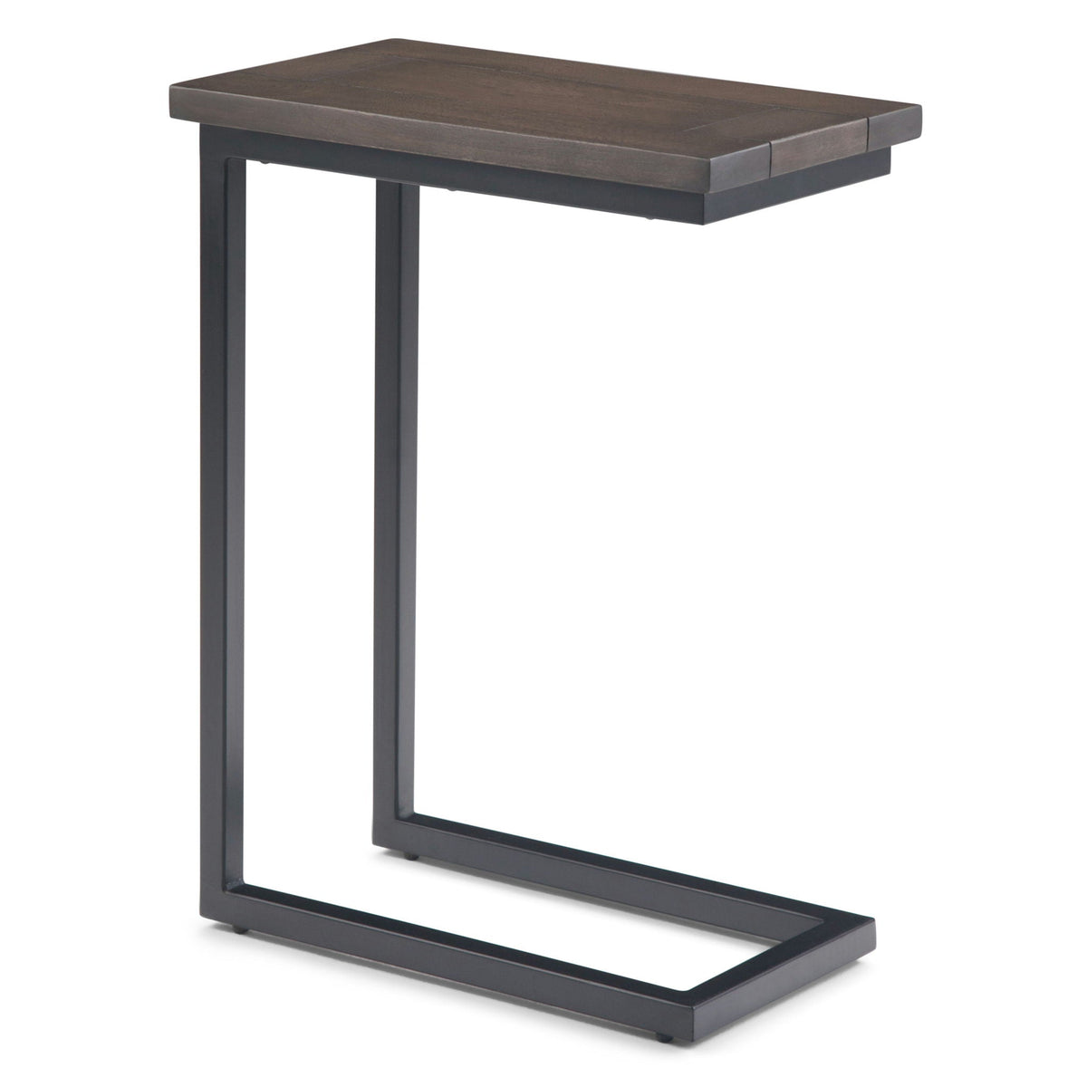 Handcrafted C Side Table with Mango Wood and Metal Base - Pearl Silver, Dark Brown, Beige, Light Brown, photo 3 of 31