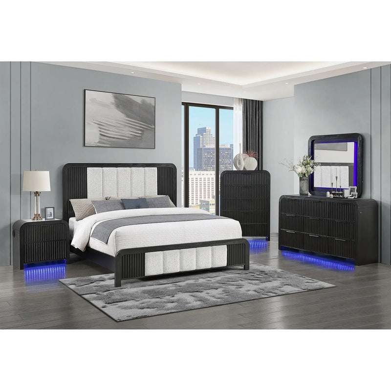 Beverly - 5 Piece Bedroom Set With Fluted Detailing by Unique Piece Furniture