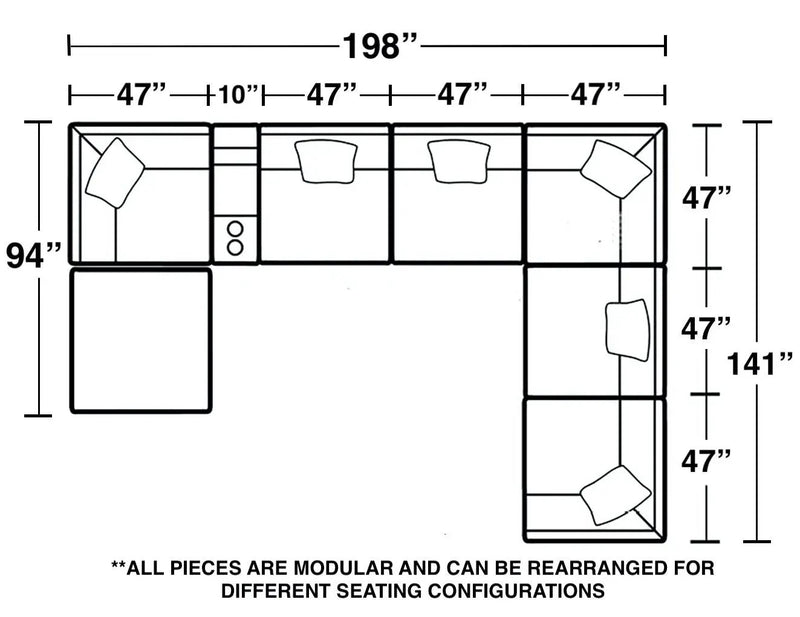 Posh - Modular Sectional And Ottoman by Unique Piece Furniture