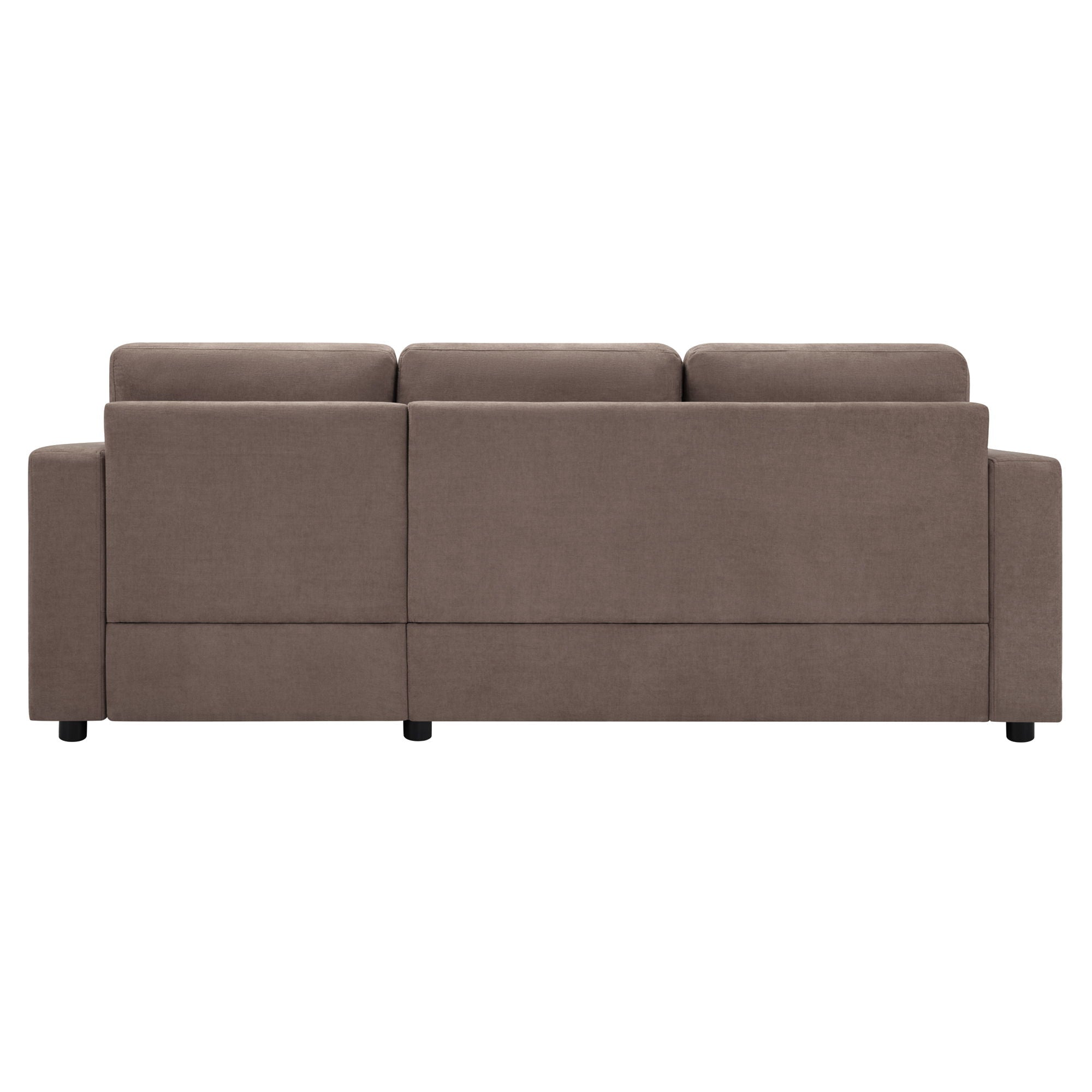 Modern L-Shaped Sectional Sofa With Curved Chaise, USB Ports, And Side Storage Pockets by HouseOfZazla