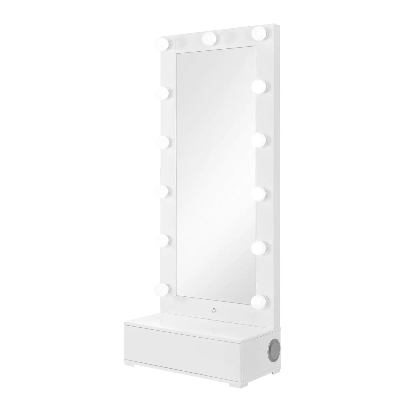 Elisa - Narrow Tall Mirror With Speaker And Drawer by HouseOfZazla