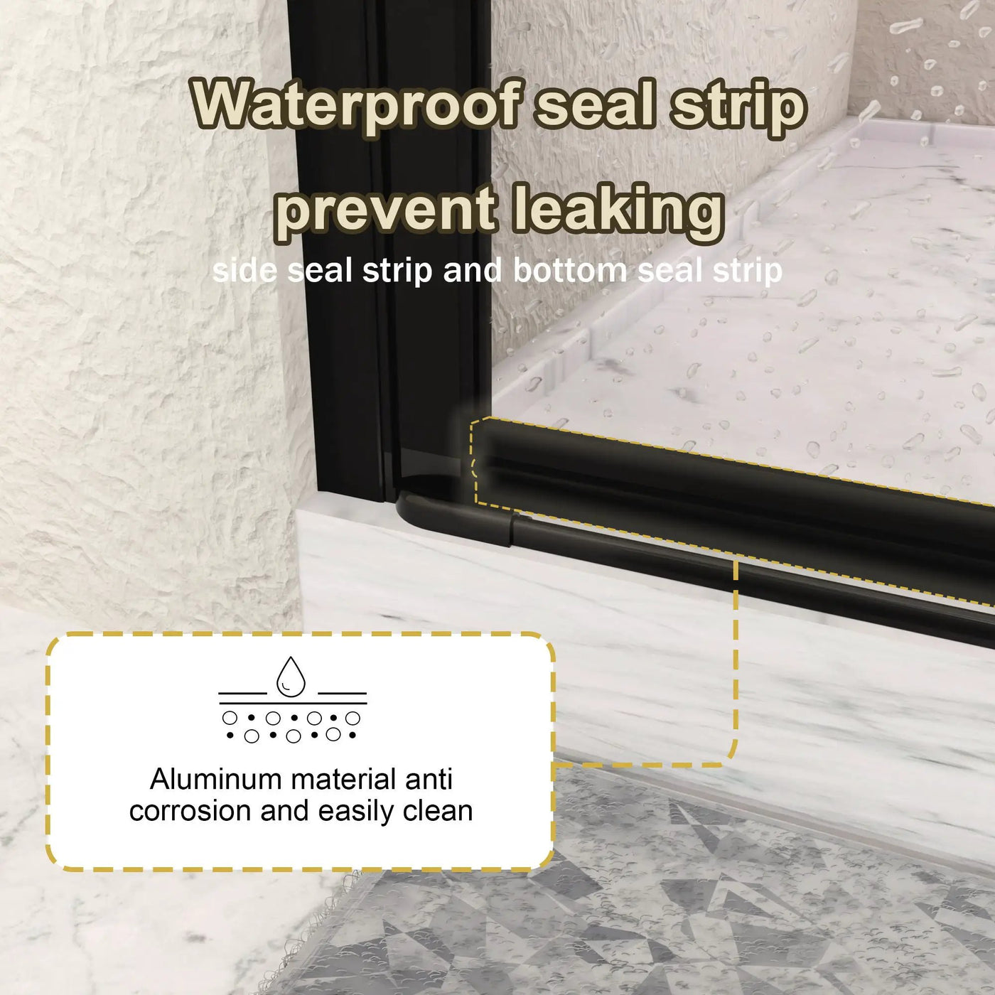 Semi Frameless Bifold Pivot Shower Door, Reversible Installation by HouseOfZazla