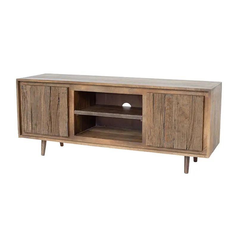 55x16x22.5" TV Cabinet With Recycled Wood 2 Door by HouseOfZazla