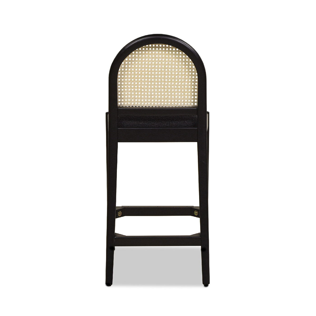 Curved Back Cane Counter Stools with Cane Webbing - Black or White (Set of 2), photo 16 of 29