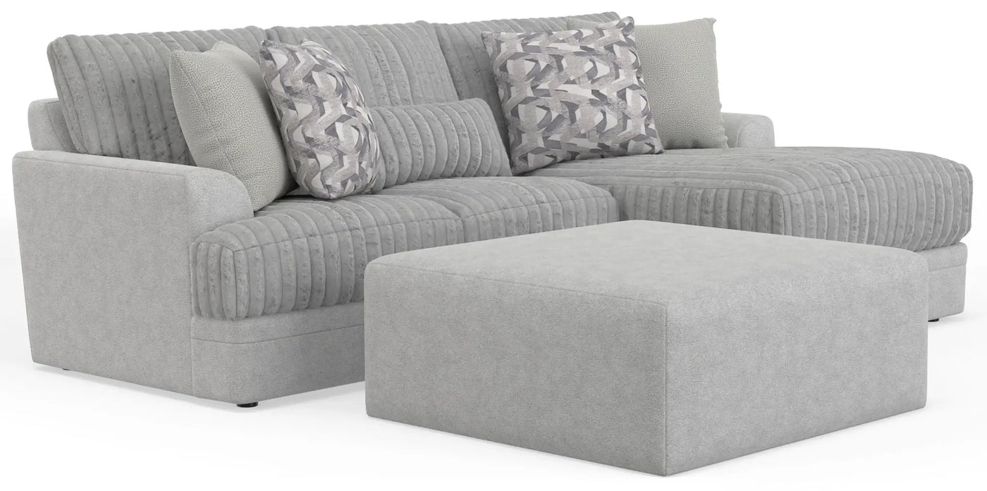 Titan - Sectional With Comfort Coil Seating, Cocktail Ottoman And Accent Pillows Included by Unique Piece Furniture