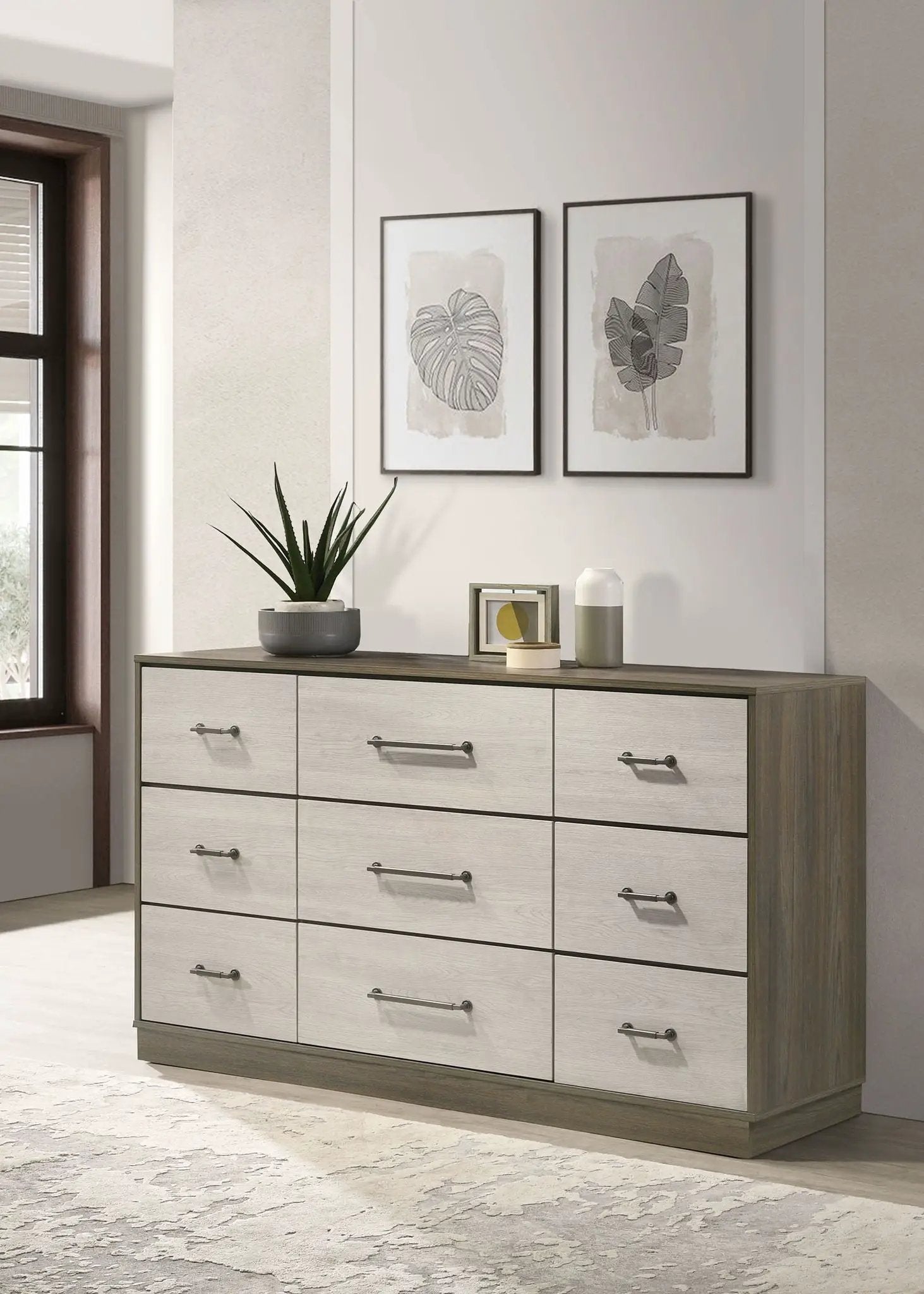 Fenwick 9-drawer Dresser Grey Oak by Unique Piece Furniture