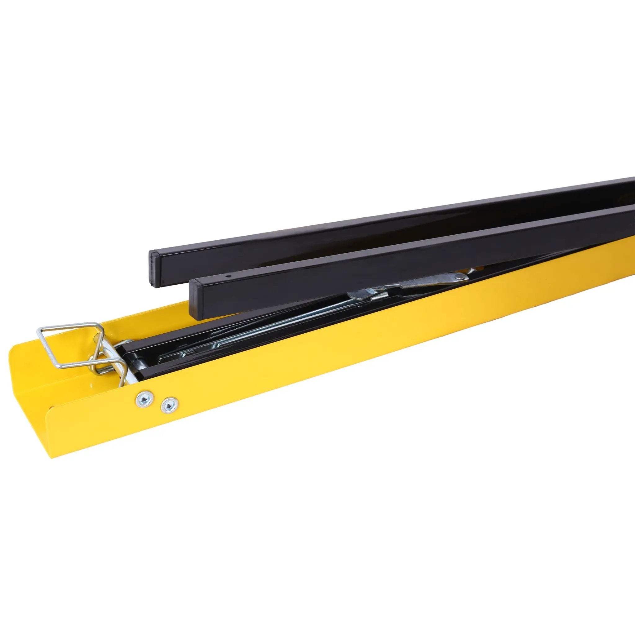 Folding Portable Saw Horses 2 Pack With Fast Open Legs, Heavy Duty For Garage And Workshop - Yellow / Black by HouseOfZazla