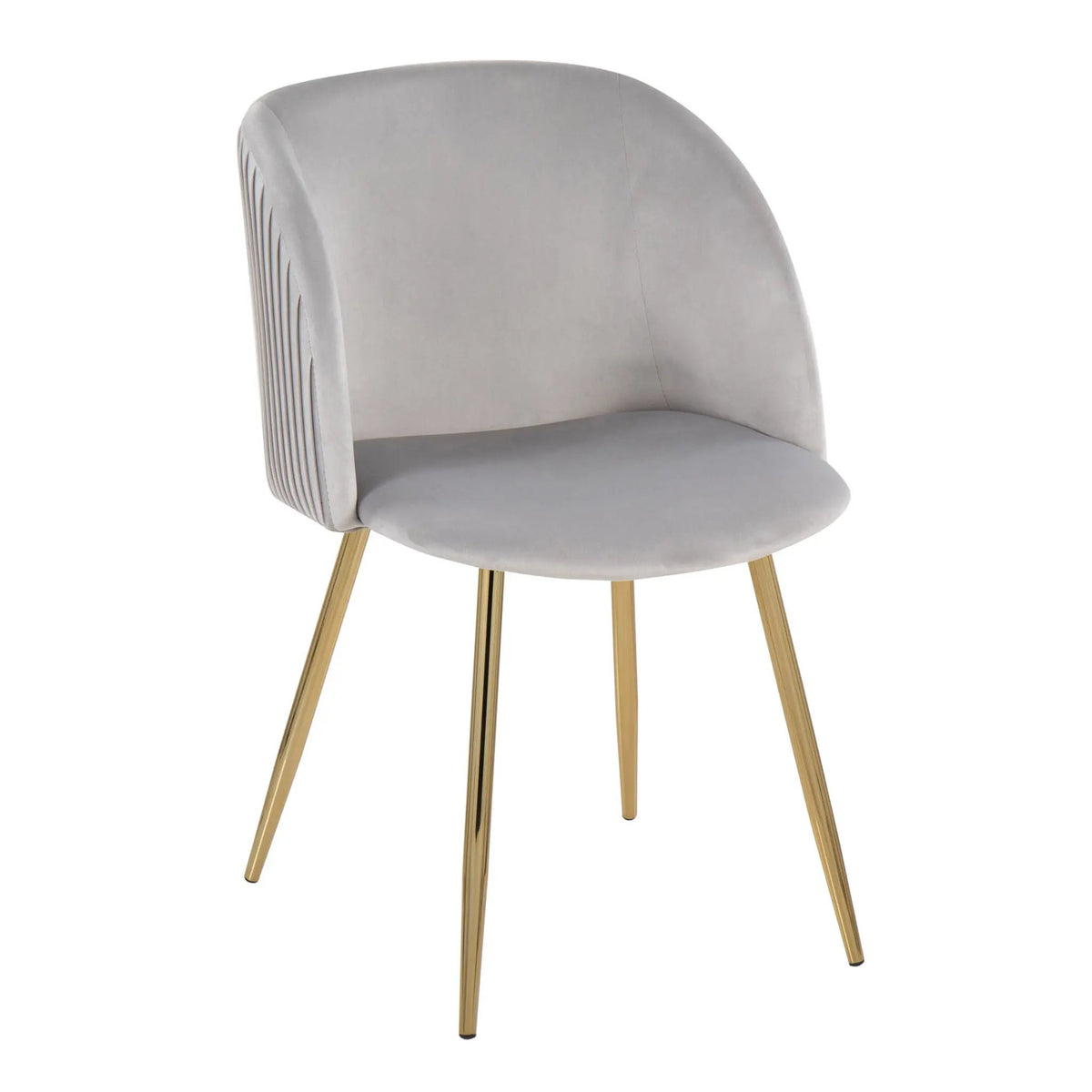 Fran - Pleated Waves Contemporary Chair (Set of 2) by HouseOfZazla