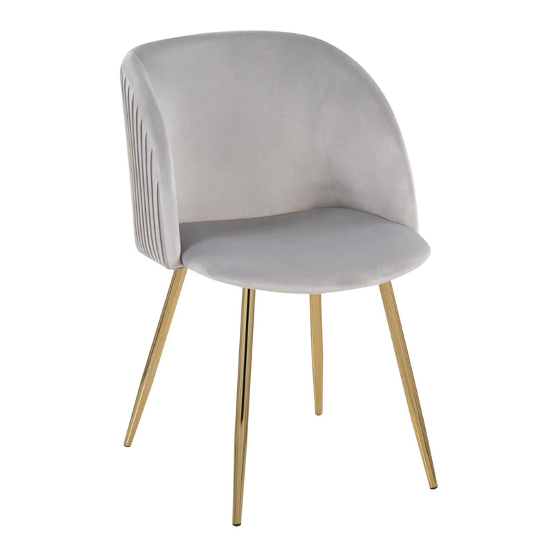 Fran - Pleated Waves Contemporary Chair (Set of 2) by HouseOfZazla