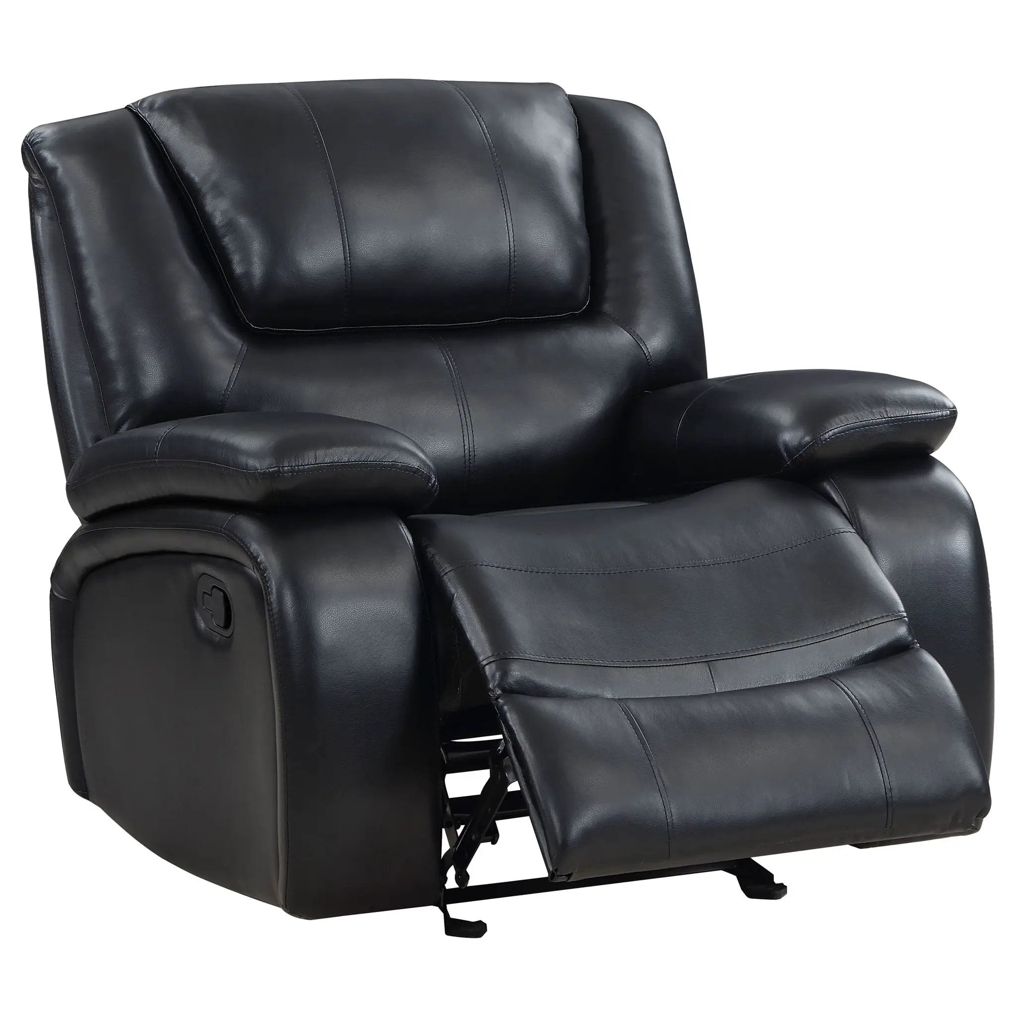 Camila Upholstered Glider Recliner Chair Black by Unique Piece Furniture