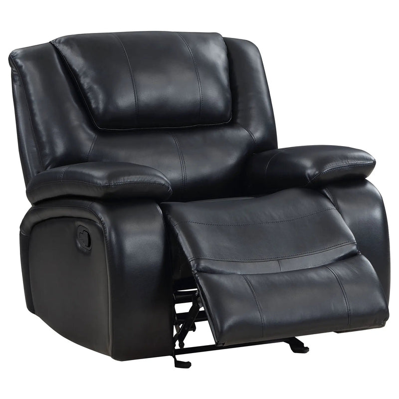 Camila Upholstered Glider Recliner Chair Black by Unique Piece Furniture