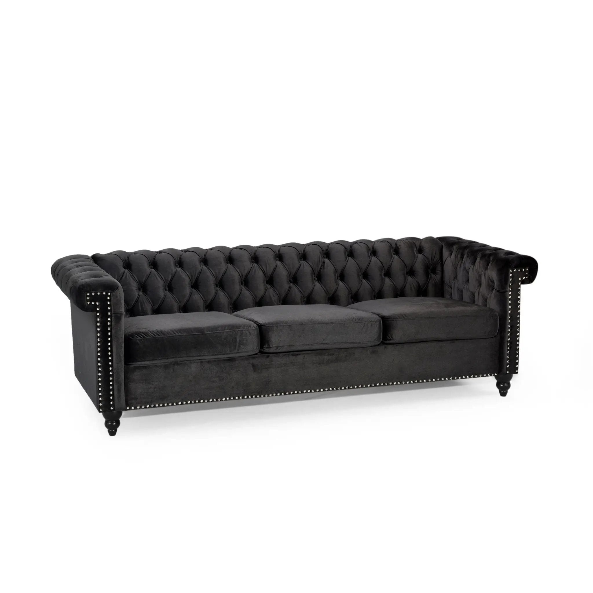 Chesterfield Style 3 Seater Sofa With Deep Button Tufting by HouseOfZazla