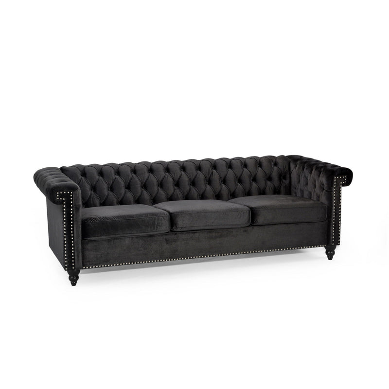 Chesterfield Style 3 Seater Sofa With Deep Button Tufting by HouseOfZazla