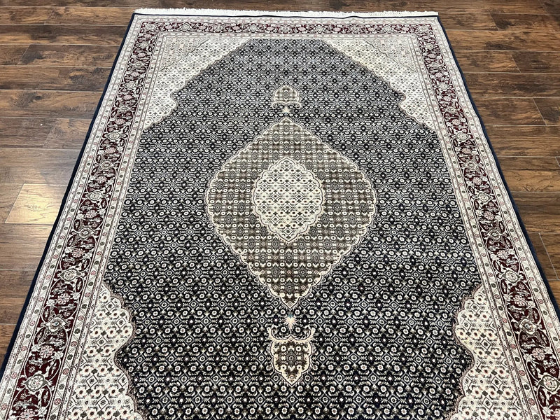 Sino Persian Rug 6x9, Herati Pattern, Vintage Handmade Hand Knotted Wool Oriental Carpet, Fine 6 x 9 Rug, Traditional Rug, Dark Blue Rug by Jewel Rugs