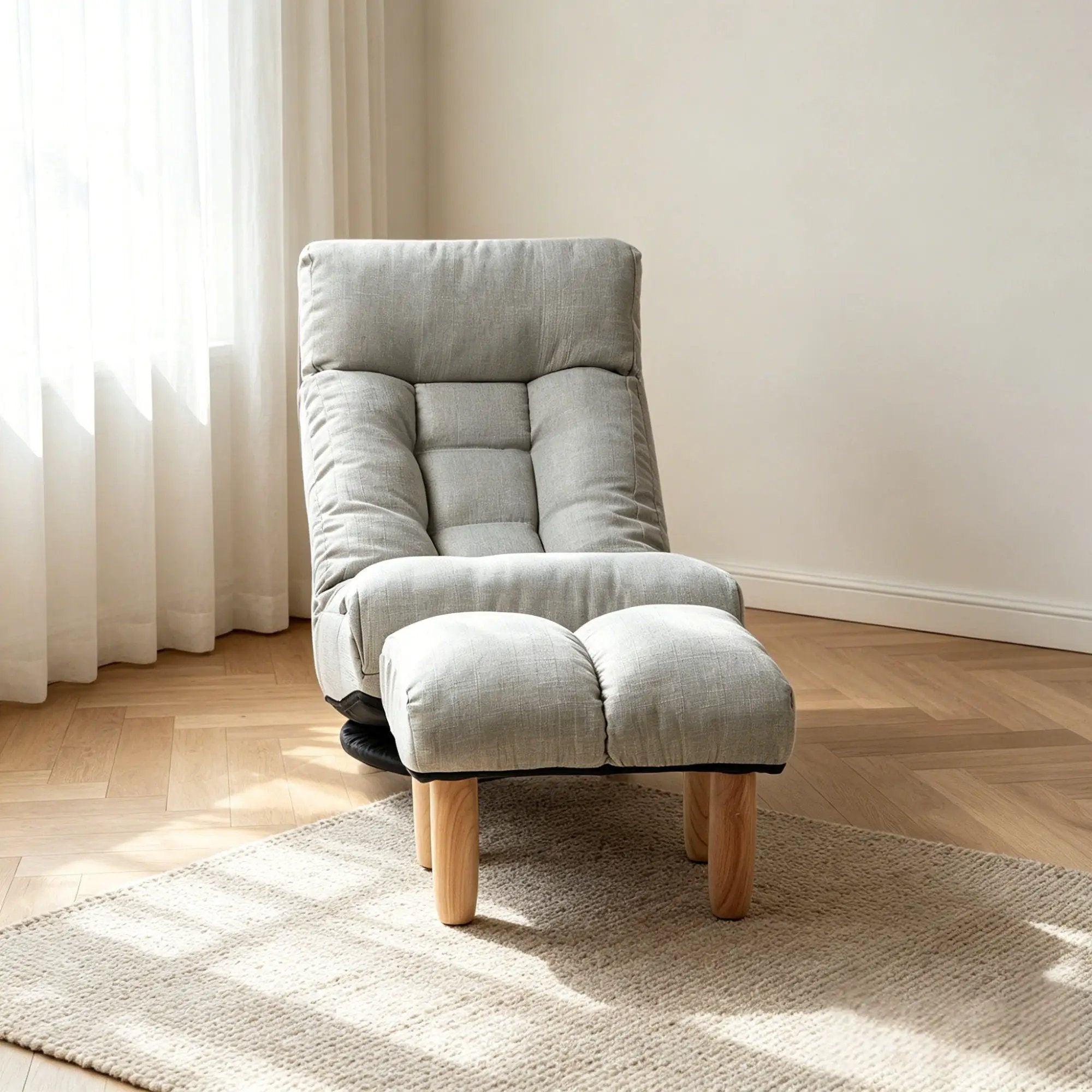 Adjustable Japanese Reclining Floor Chair Sofa With Metal Frame For Living Room by Unique Piece Furniture