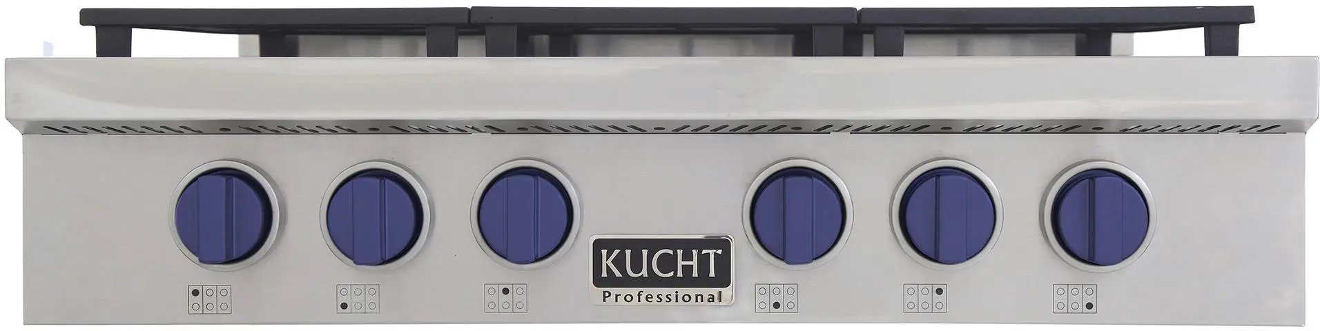 Kucht 36" Stainless Propane Cooktop-KFX369T/LP-B by Farmhouse Kitchen and Bath