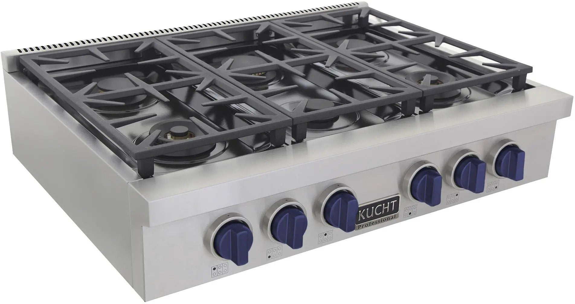 Kucht 36" Stainless Propane Cooktop-KFX369T/LP-B by Farmhouse Kitchen and Bath