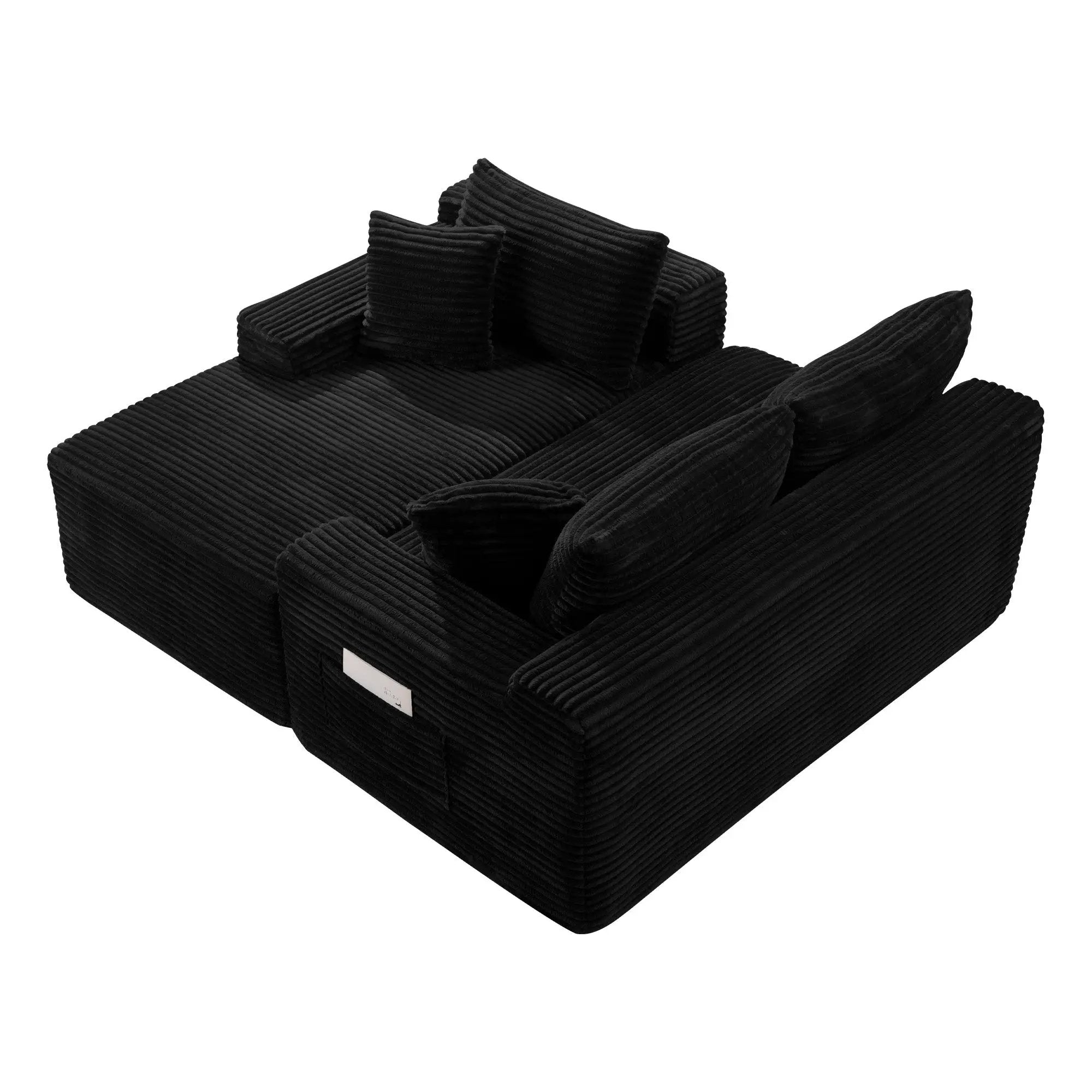 106.3" U-Shaped Cloud Sectional Sofa with Deep Seat by HouseOfZazla
