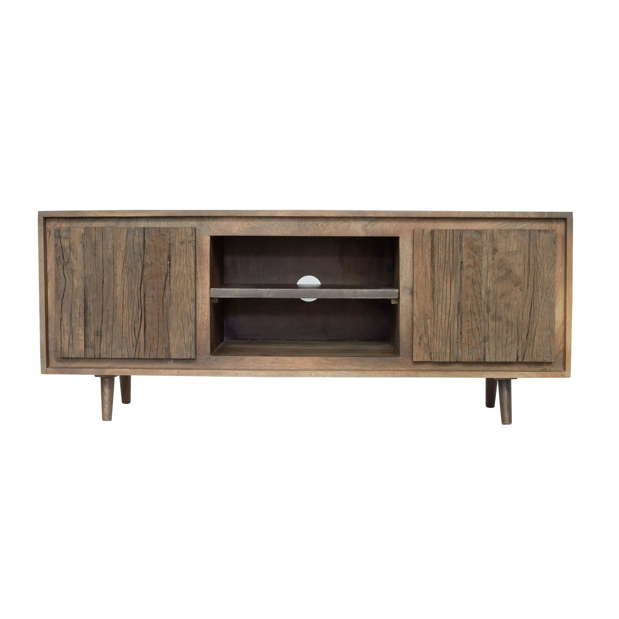 TV Cabinet With Recycle Wood 2 Door - Brown by Unique Piece Furniture