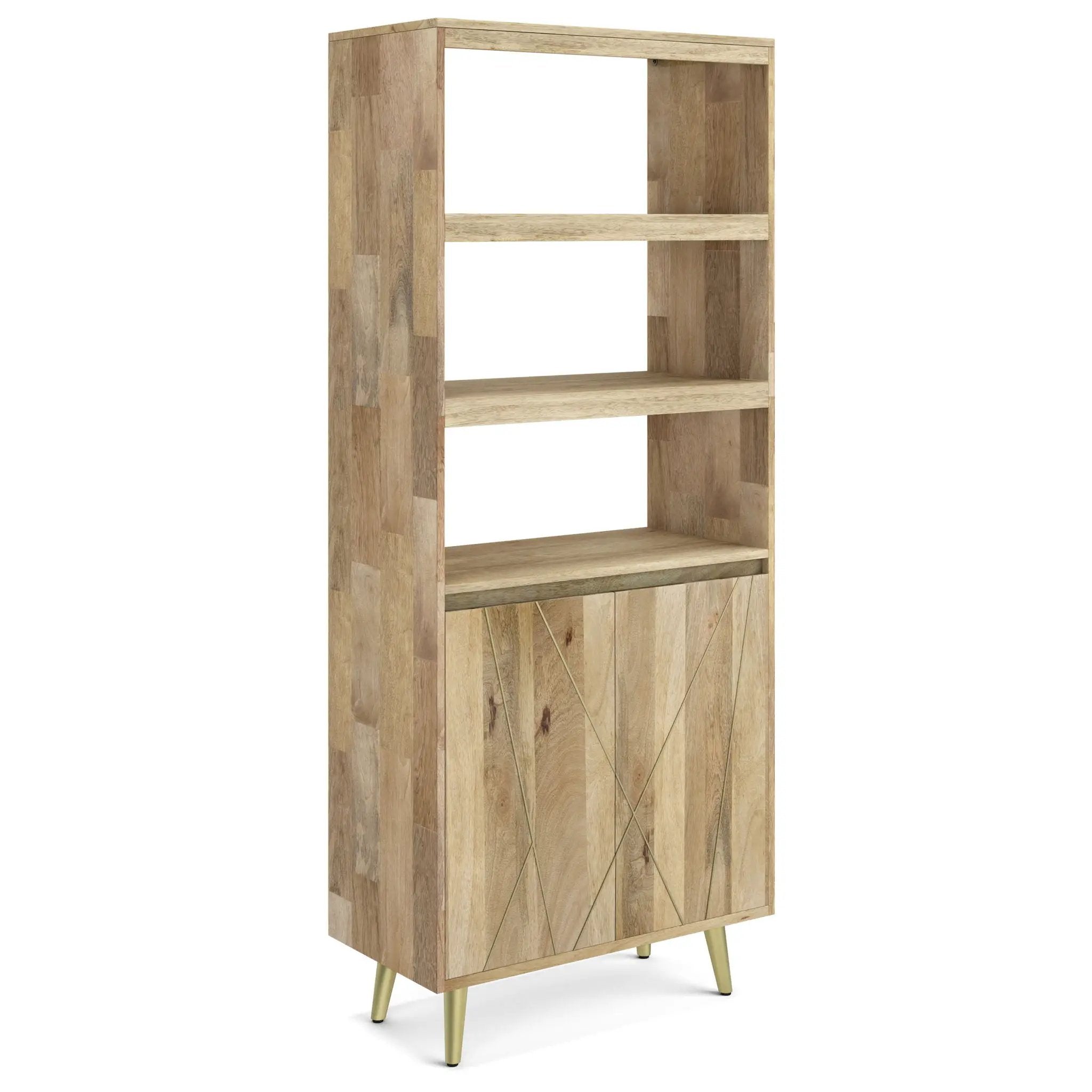 Jager - Bookshelf With Doors - Natural by HouseOfZazla
