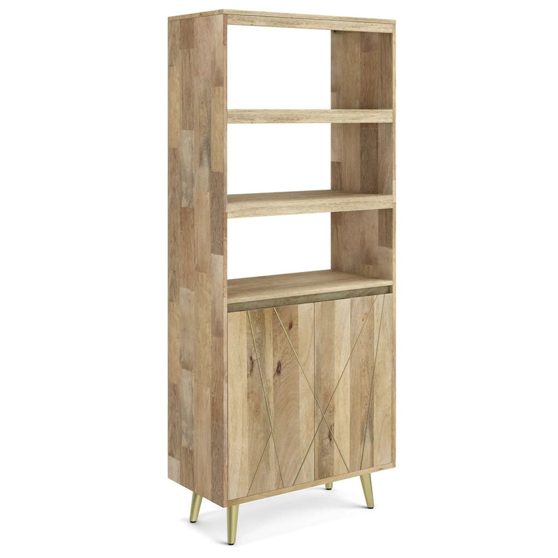 Jager - Bookshelf With Doors - Natural by HouseOfZazla