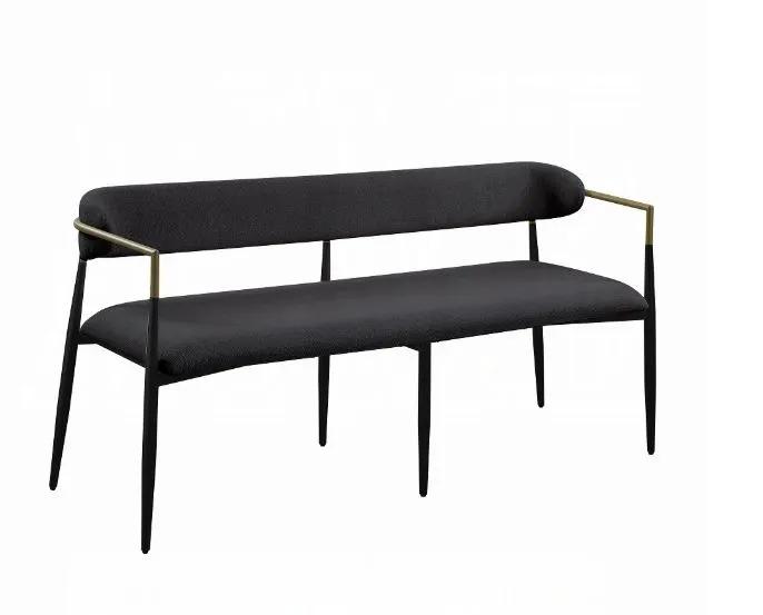 Jaramillo - Chenille Bench - Black by Unique Piece Furniture