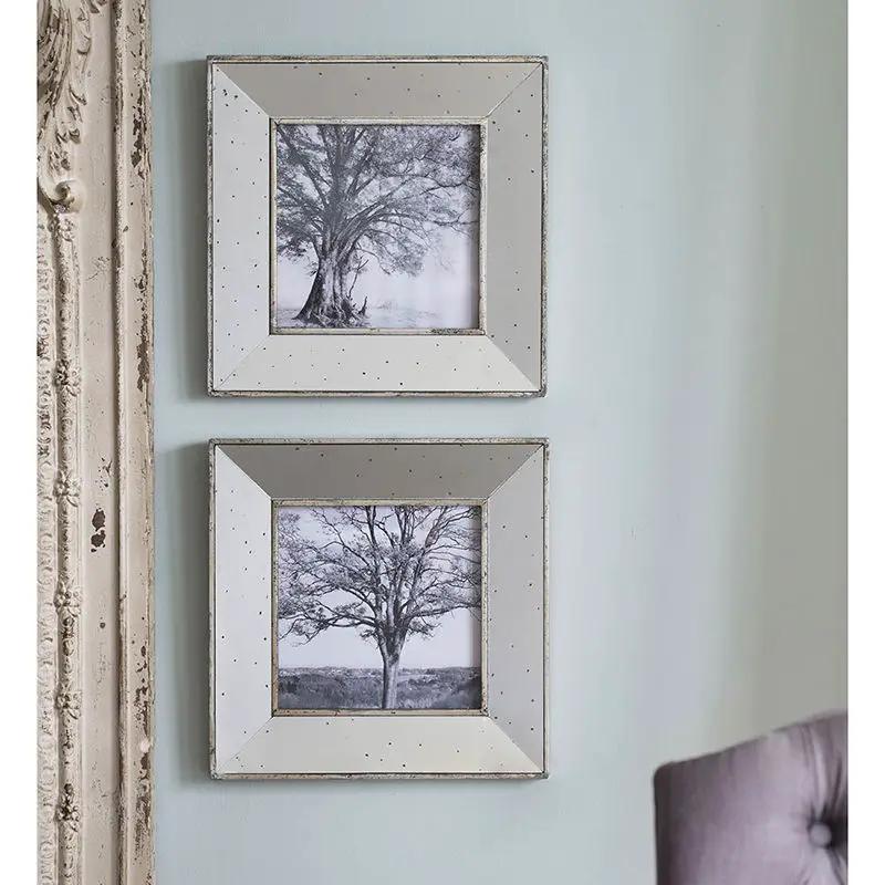 Vintage Reflective Picture Frames (Set of 2) - Silver by HouseOfZazla