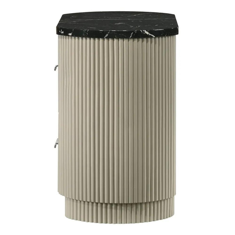 Travonte - Nightstand - Gray / Beige by Unique Piece Furniture