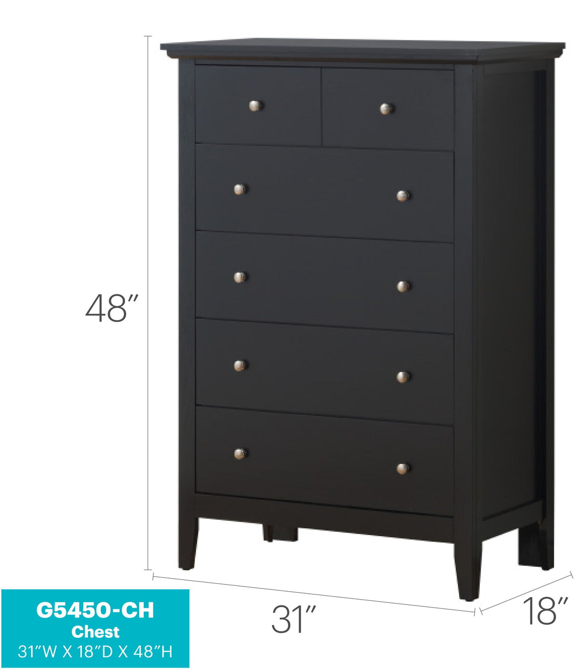 Chest with Real Wood Veneers and Nickel Hardware - Multiple Colors, photo 25 of 40
