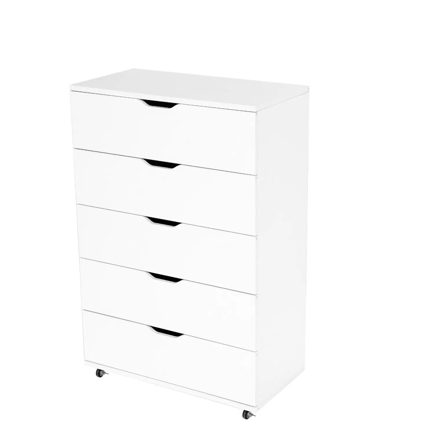 Modern 5 Drawer Dresser With Wheels by HouseOfZazla