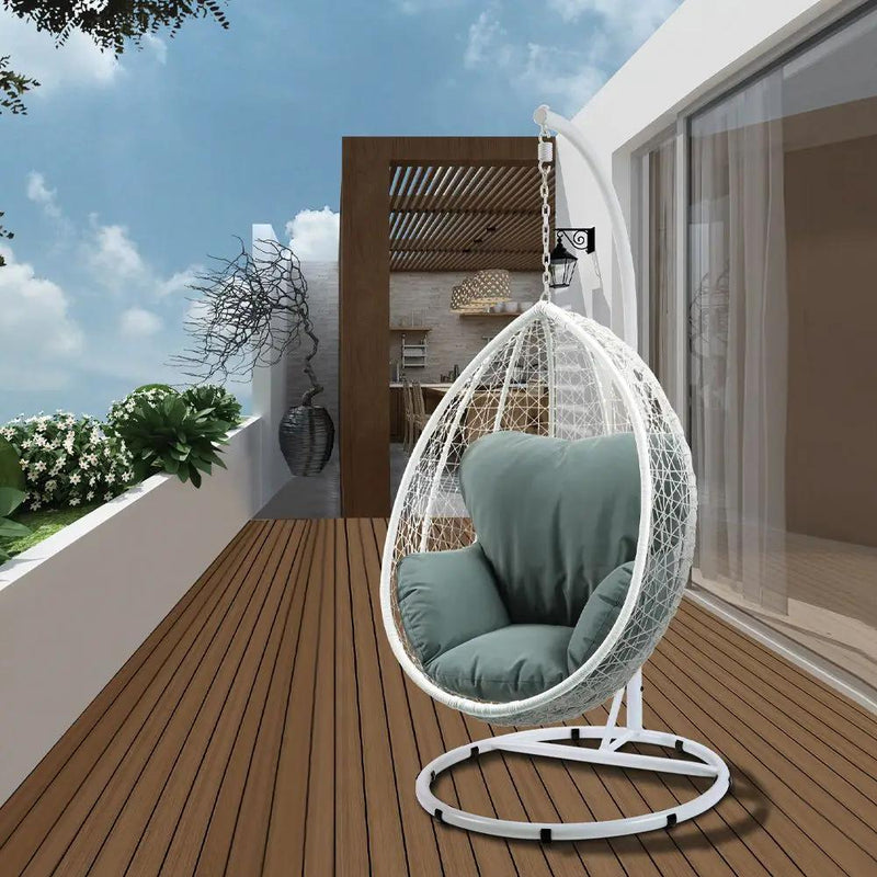 Simona - Patio Swing Chair with Stand by Unique Piece Furniture