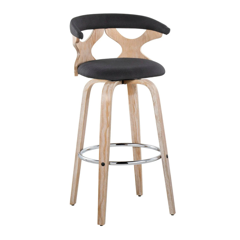 Gardenia - Contemporary Fixed Height Barstool With Swivel With Round Footrest (Set of 2) by Unique Piece Furniture
