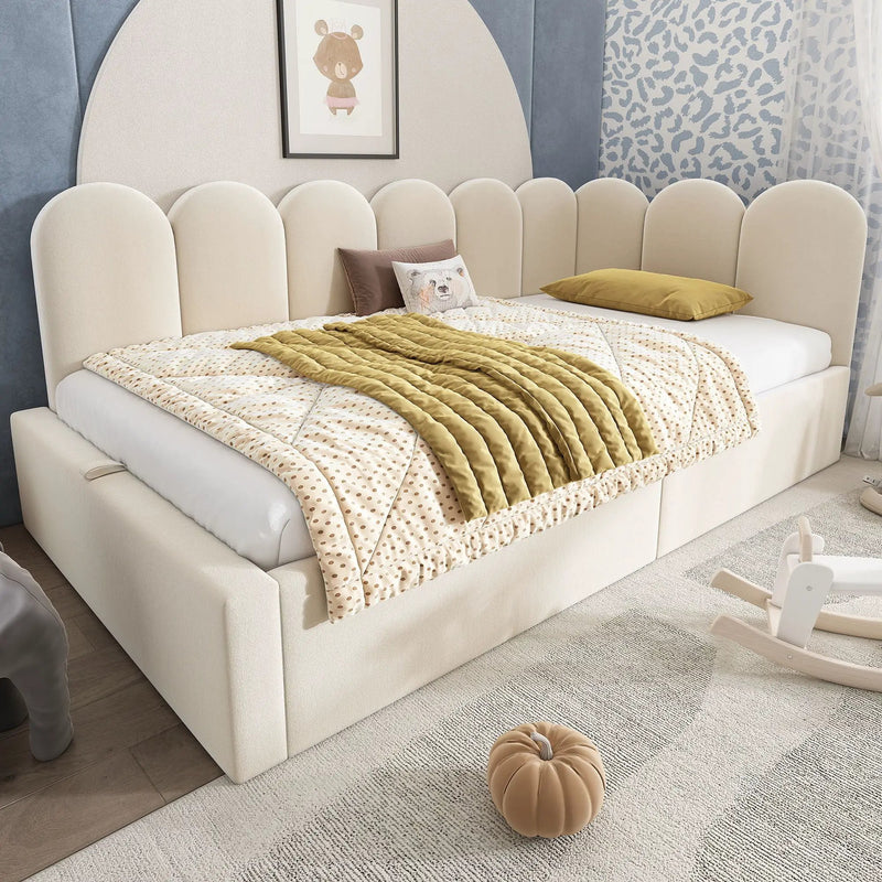 Upholstered Daybed With Metal Slatted Base by HouseOfZazla