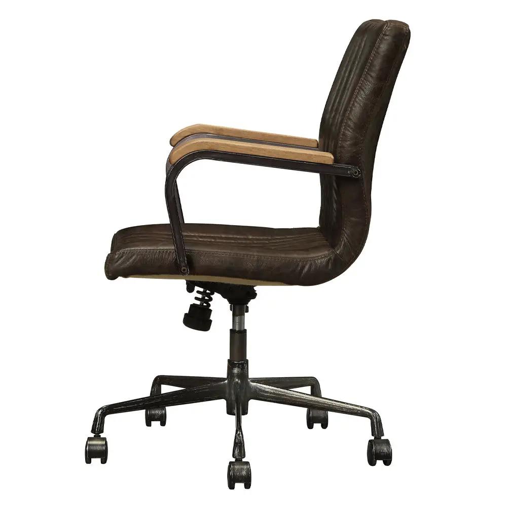 Joslin - Office Chair - Distress Chocolate Top Grain Leather by Unique Piece Furniture