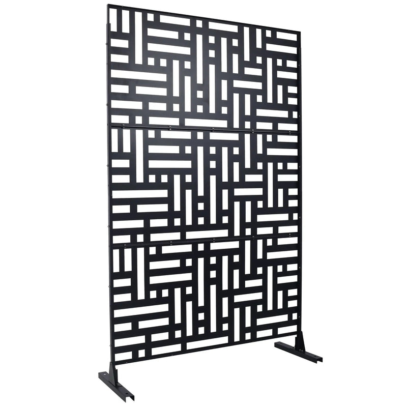 Decorative Freestanding Metal Privacy Screen For Indoor & Outdoor Use by Unique Piece Furniture