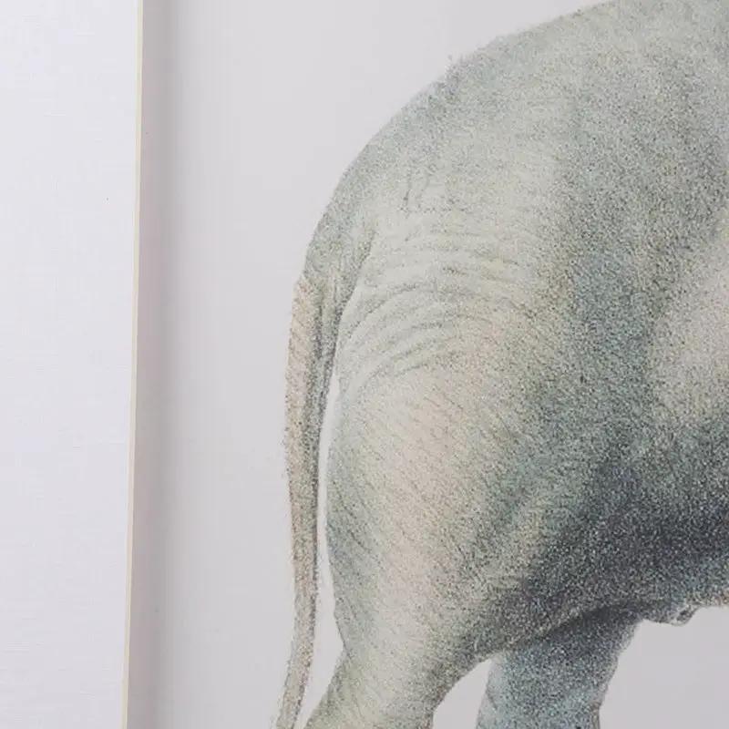 23.6x31.5" Fake Elephant Pencil Drawings, Set of 2 by HouseOfZazla