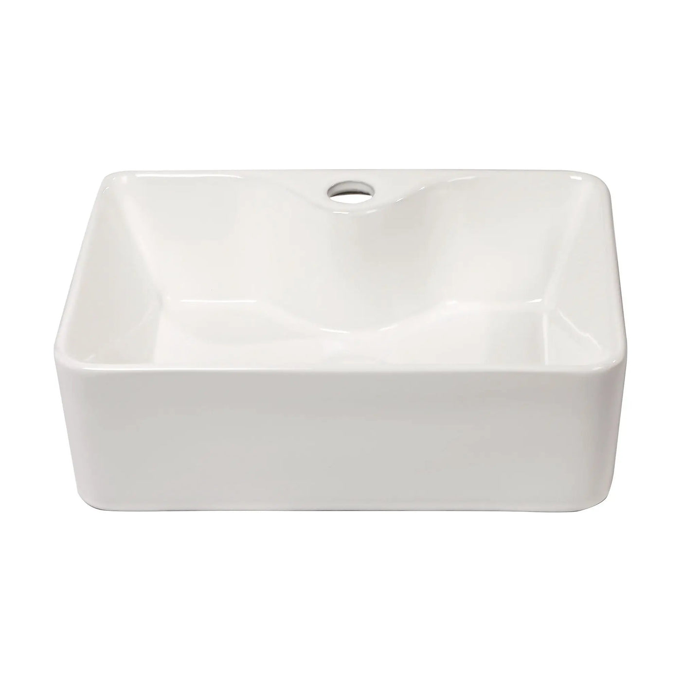 Modern Ceramic Rectangular Vessel Bathroom Sink With Sleek Design by HouseOfZazla