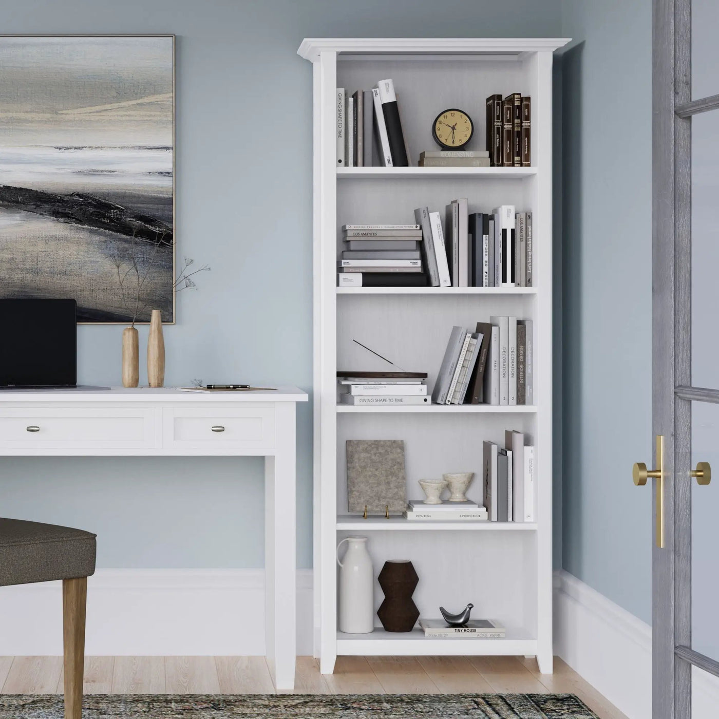 Acadian - 5 Shelf Bookcase, Handcrafted by HouseOfZazla