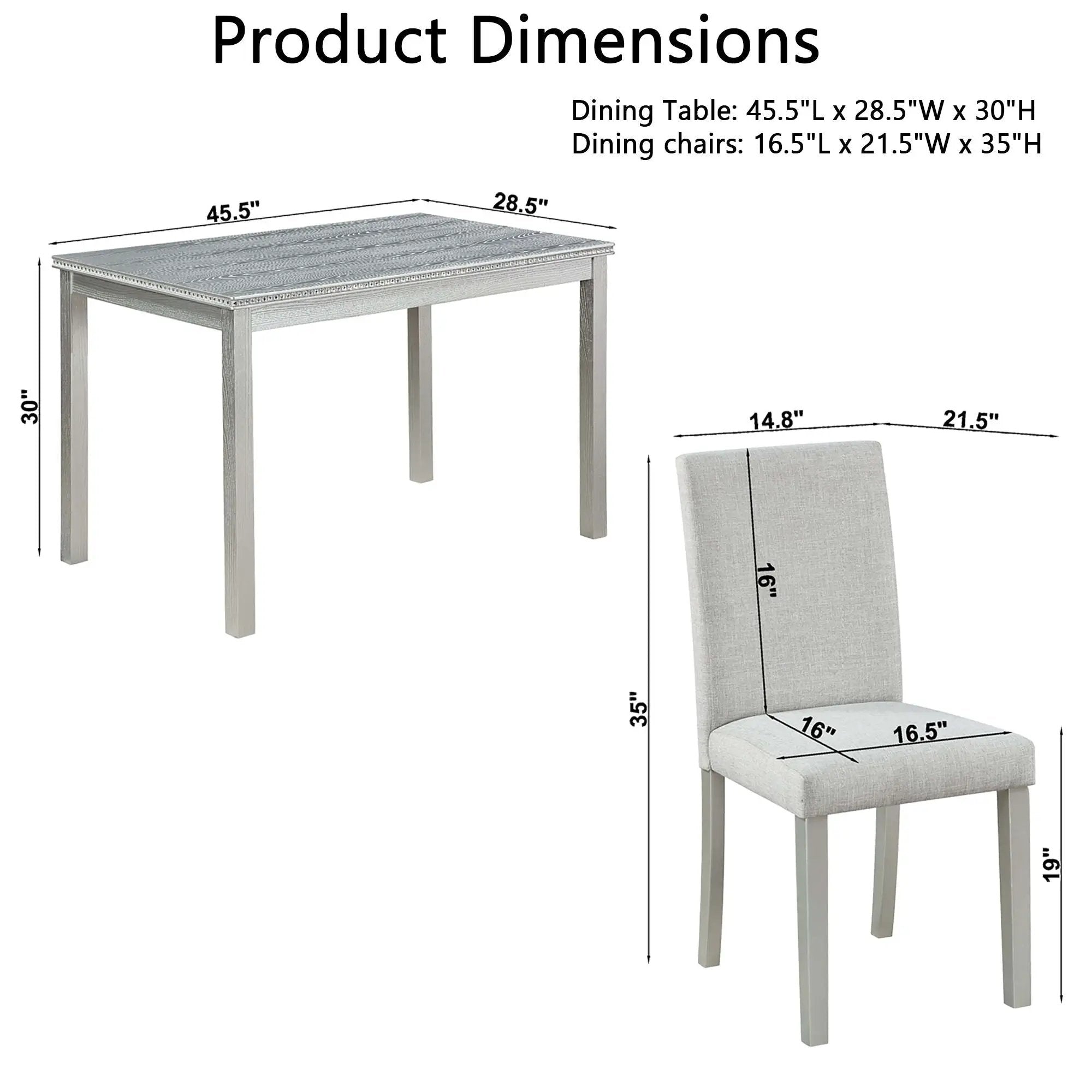 Dining Table Set With Crystal Decoration And Upholstered Chairs by Unique Piece Furniture