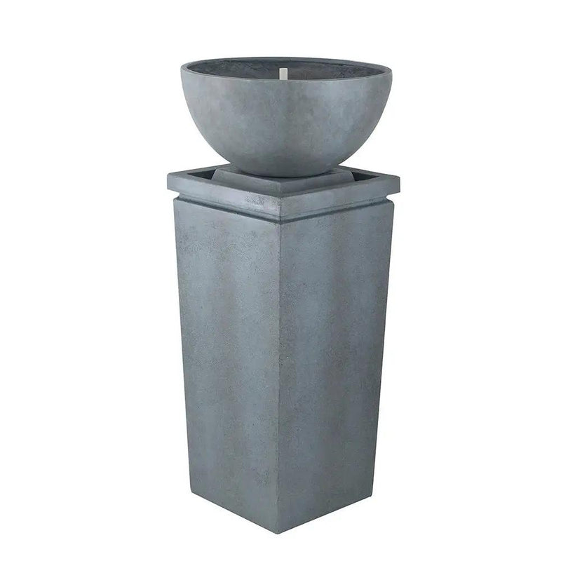 Zen Bowl Water Fountain, Outdoor Bird Feeder / Bath Fountains, Relaxing Water Feature For Garden by Unique Piece Furniture