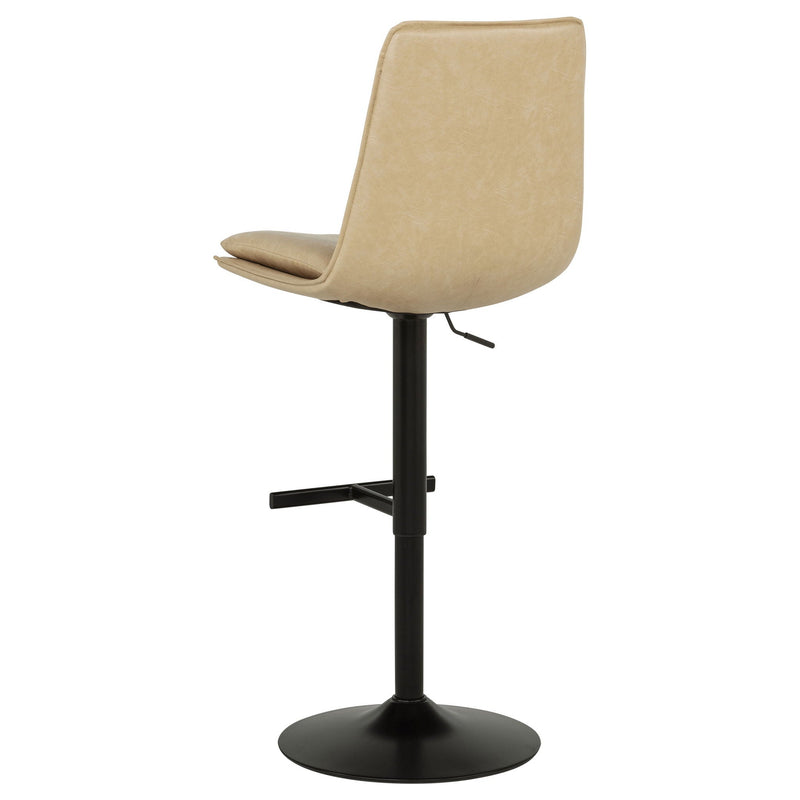 Eldridge Faux Leather Upholstered Adjustable Bar Stool Tan by Unique Piece Furniture