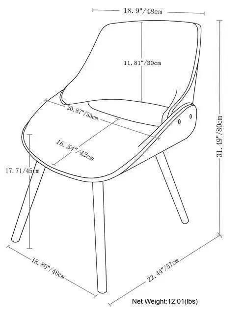Malden - Mid Century Modern Bentwood Dining Chair by HouseOfZazla