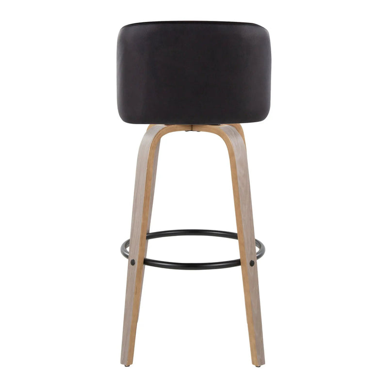 Toriano - Fixed Height Contemporary Barstool With Swivel With Round Footrest (Set of 2) by Unique Piece Furniture